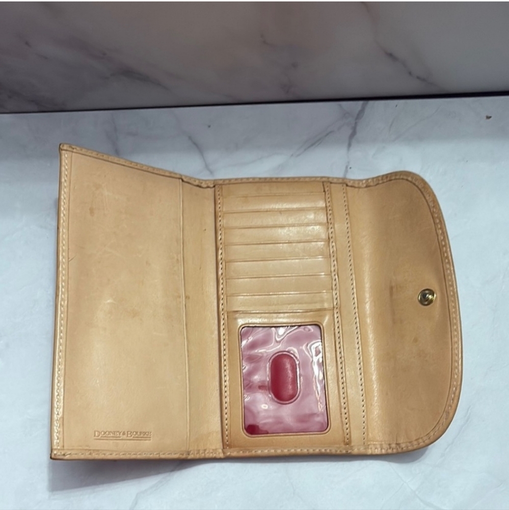 Dooney & Bourke Vintage Splatter Paint Monogram Wallet - Picture 7 of 9